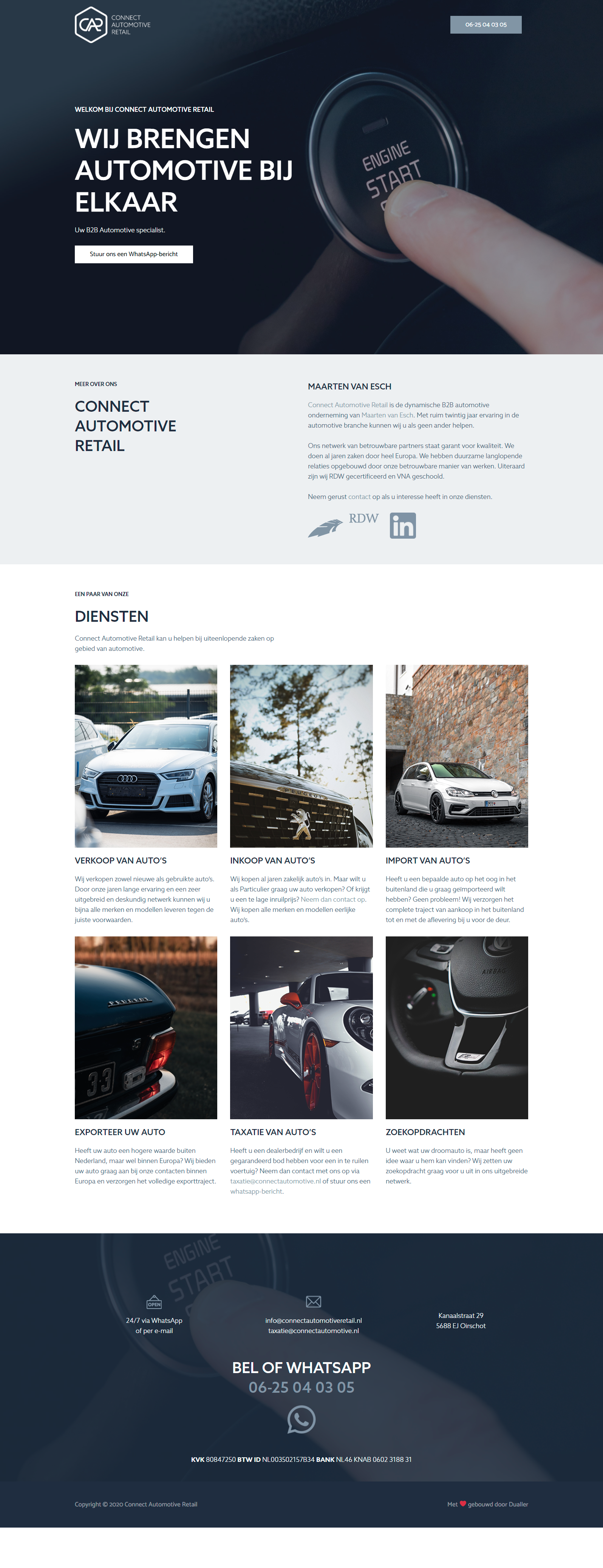 WordPress website voor Connect Automotive Retail | Dualler