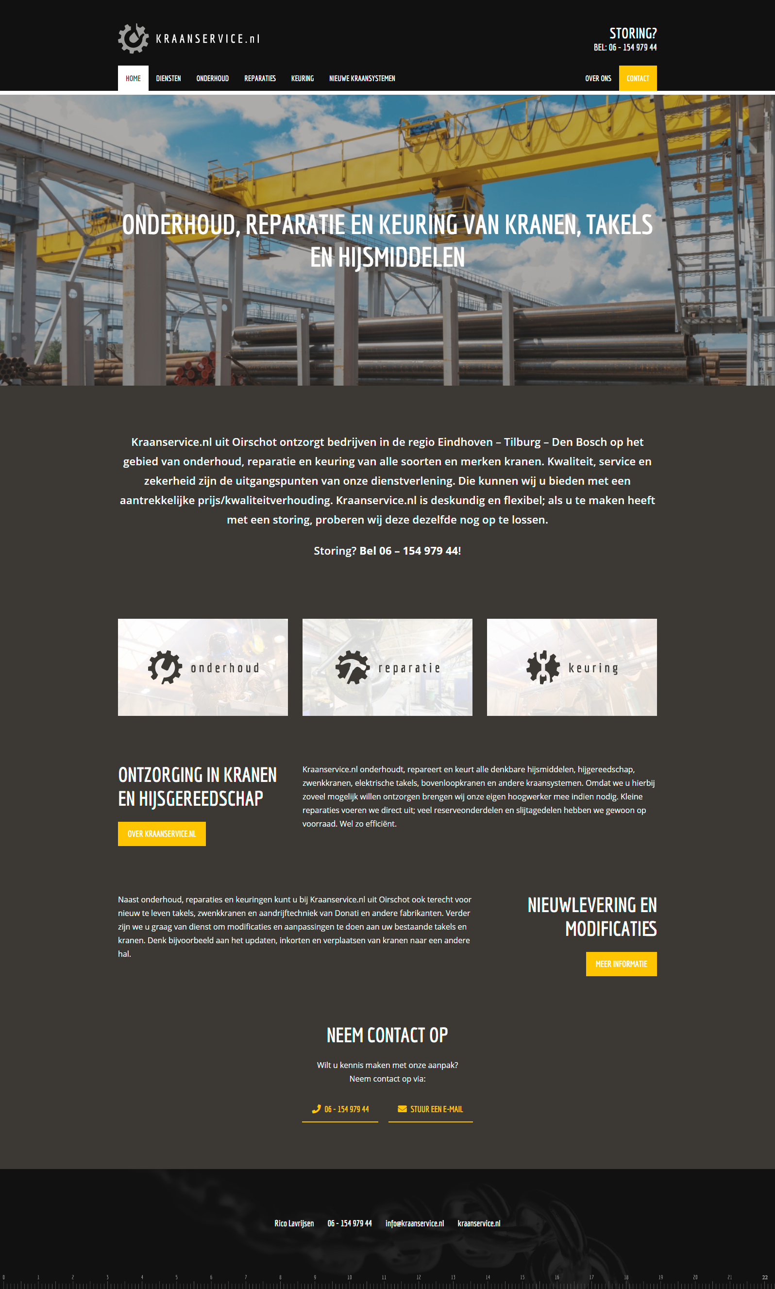 WordPress website voor Kraanservice.nl | Dualler