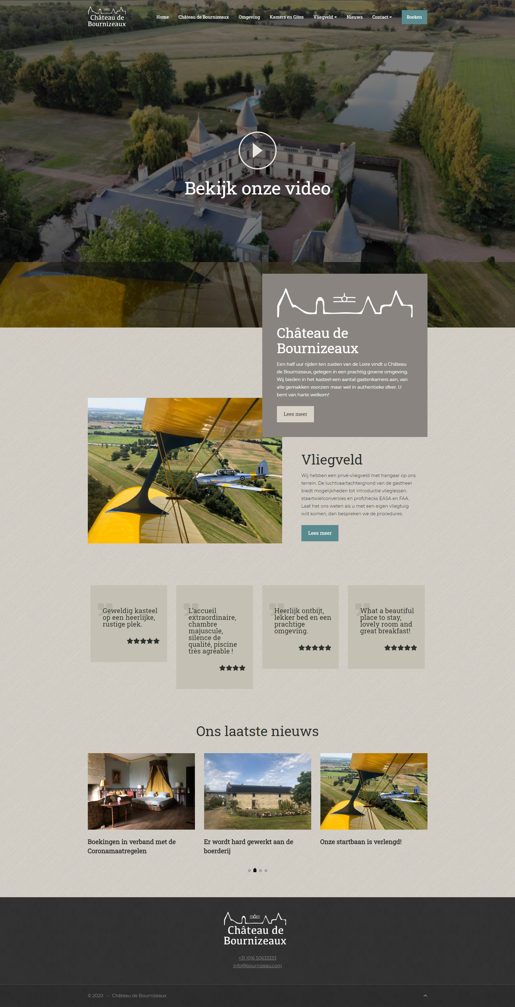 Responsive WordPress website voor Château de Bournizeaux | Dualler