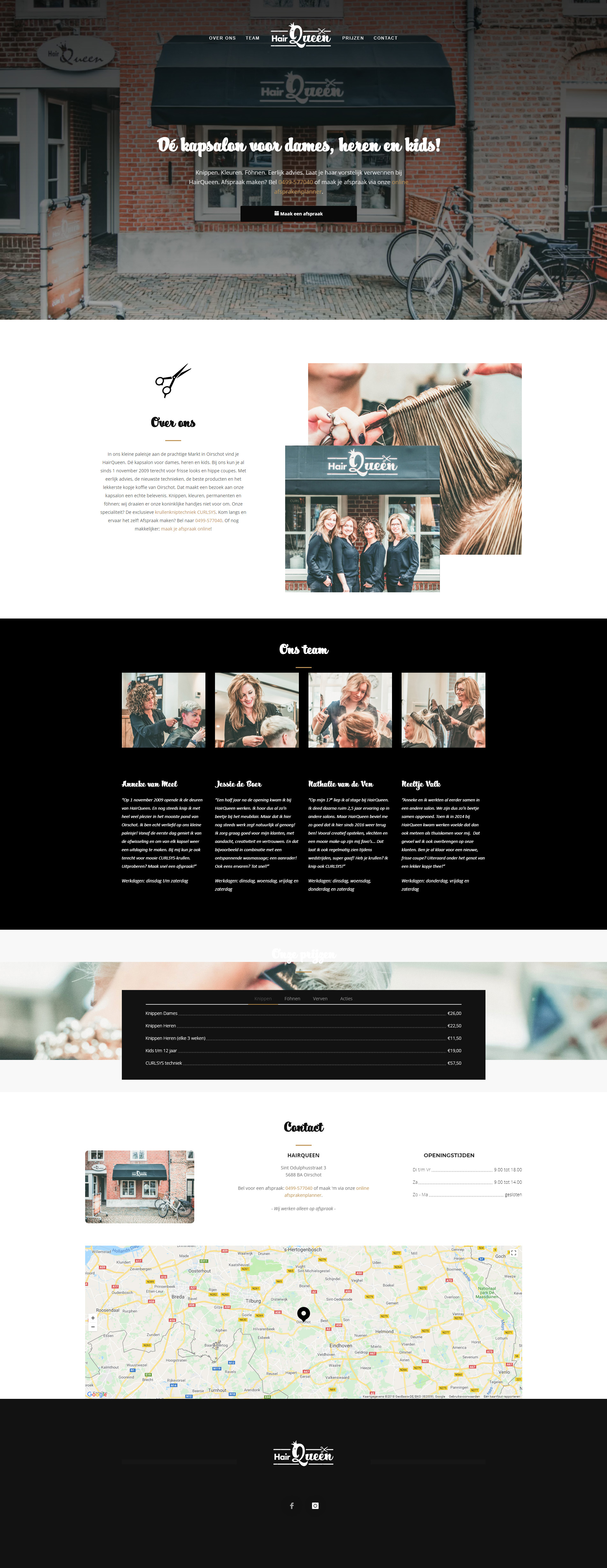 Responsive WordPress website HairQueen Oirschot | Dualler