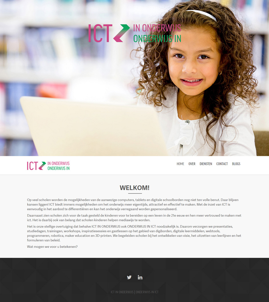 Responsive WordPress website voor ICT IN ONDERWIJS ONDERWIJS IN ICT