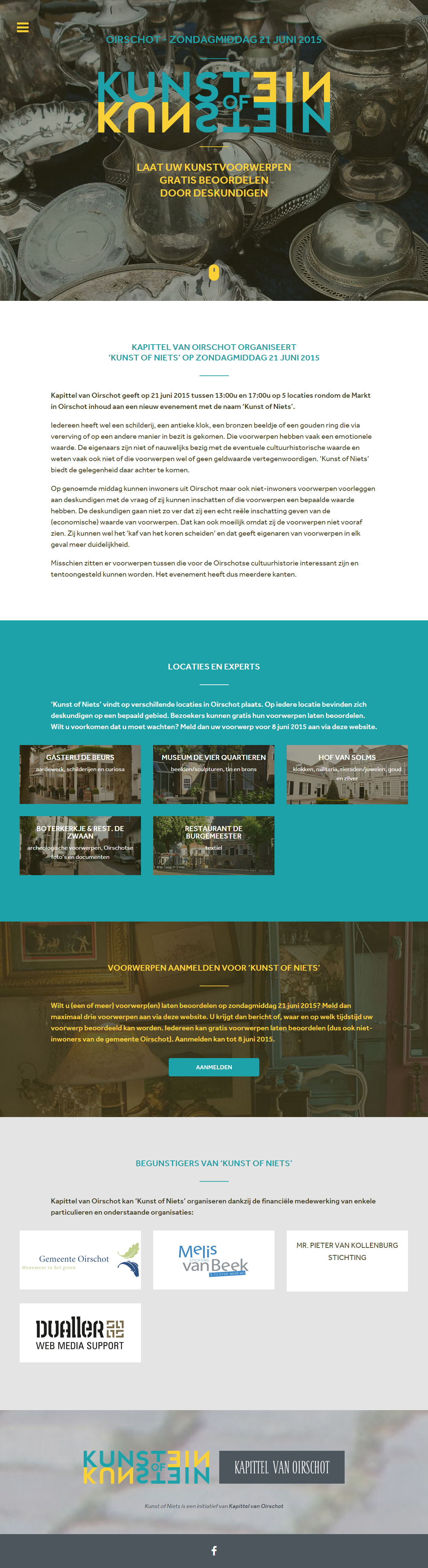 Kunst of Niets responsive one page website | Dualler