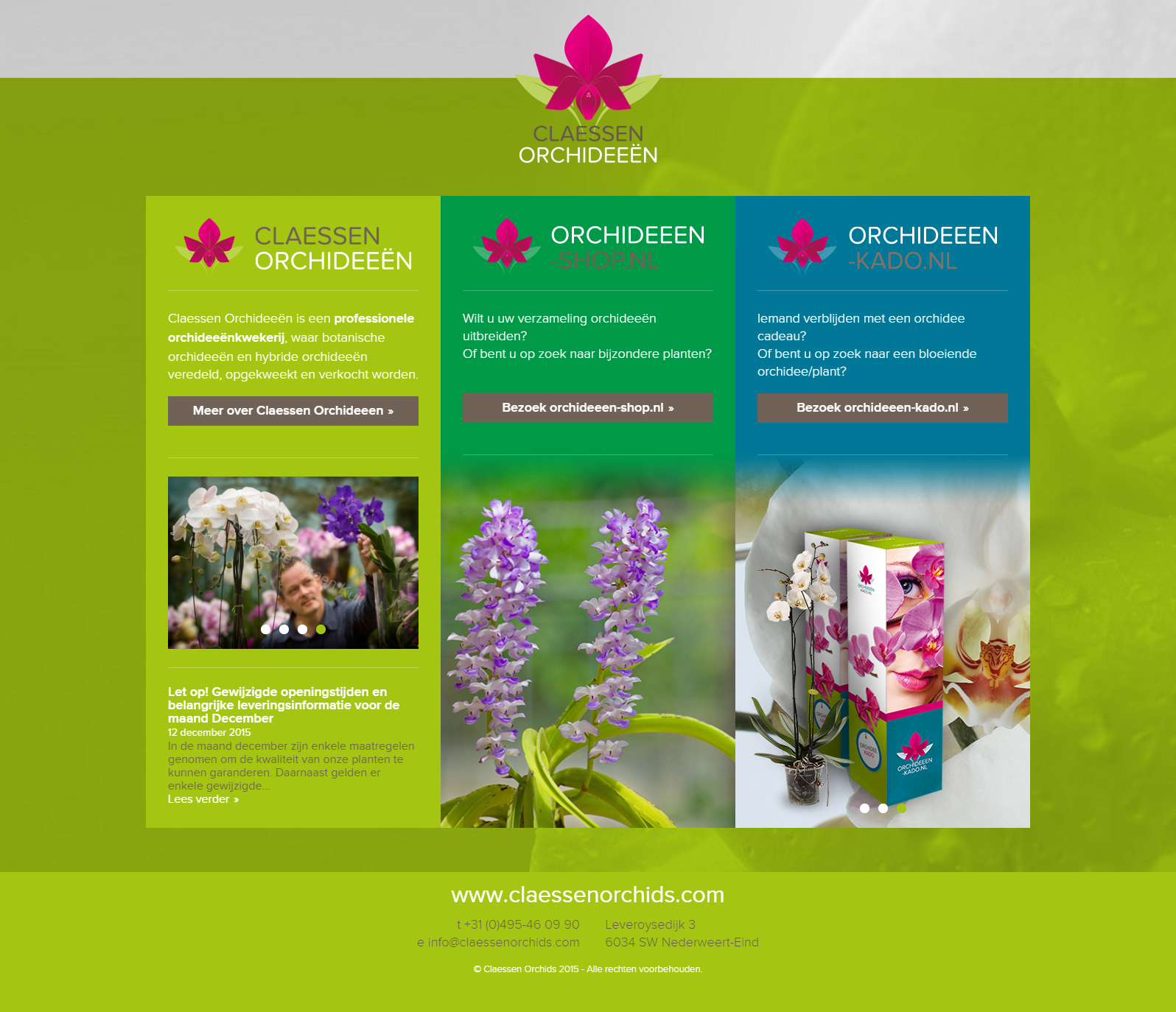 Claessen Orchids | Responsive website door Dualler