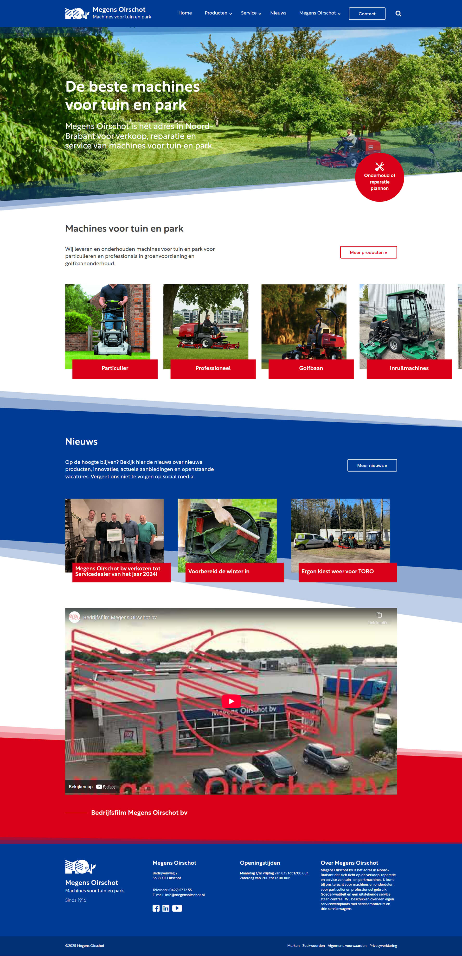 Ontwerp en bouw van de responsive website voor Megens Oirschot bv | Dualler