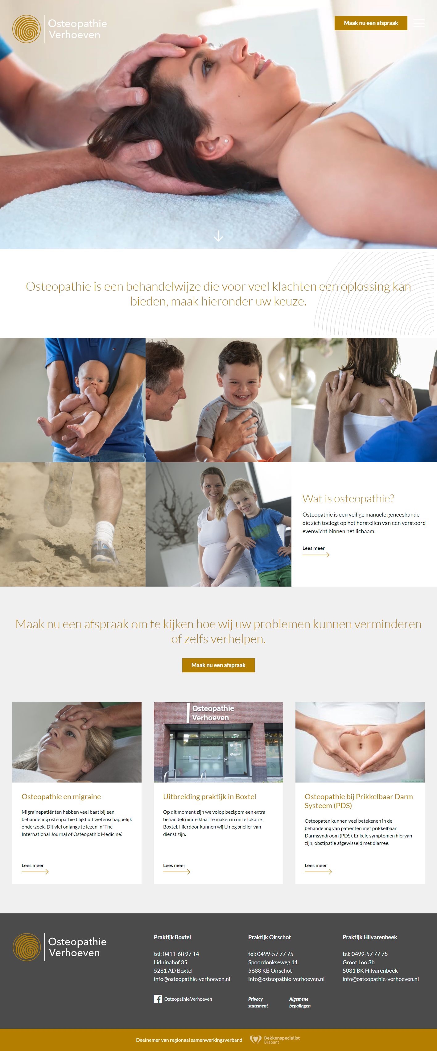 Responsive website voor Osteopathie Verhoeven | Dualler