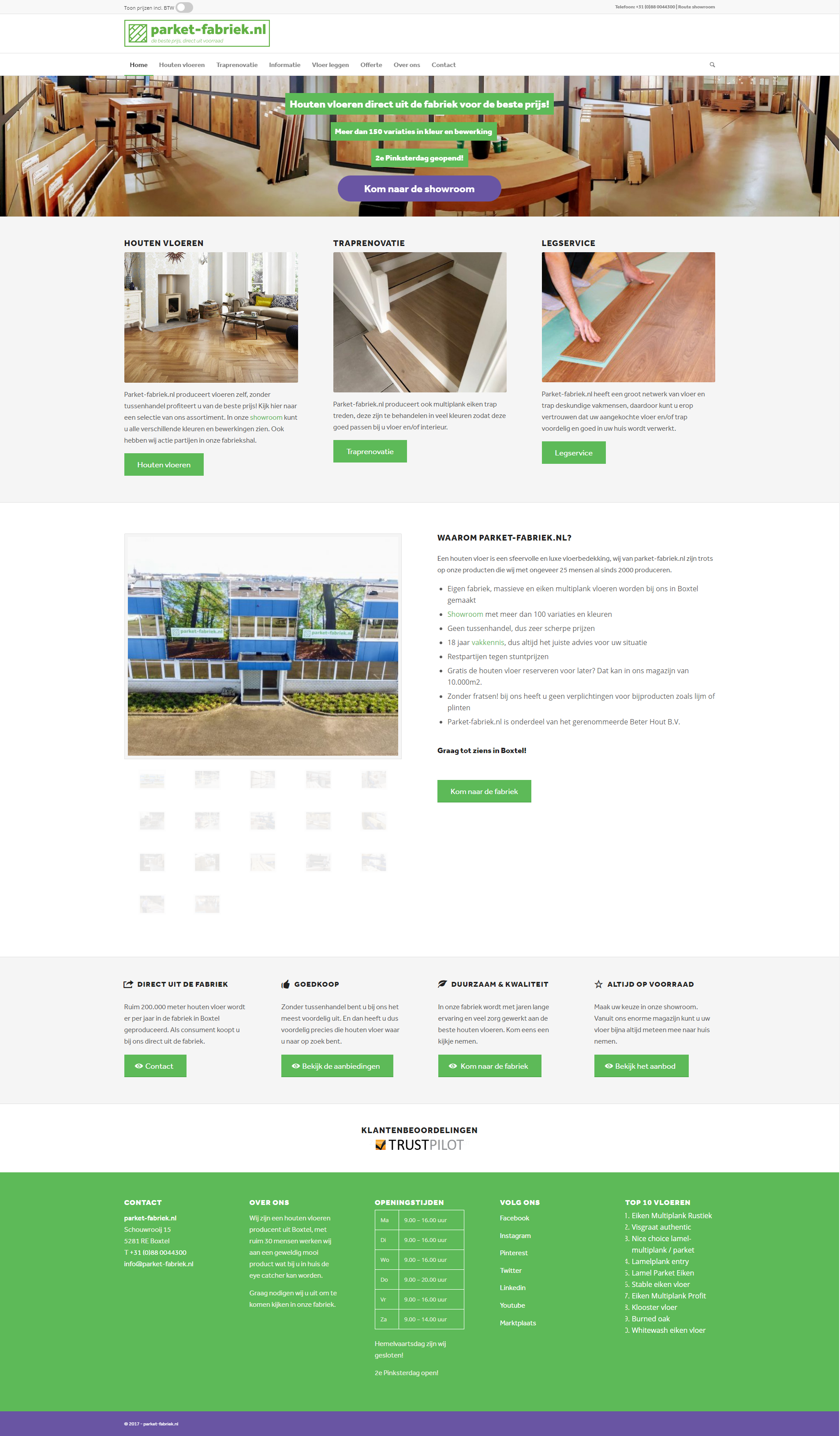Responsive WordPress website parket-fabriek.nl | Dualler
