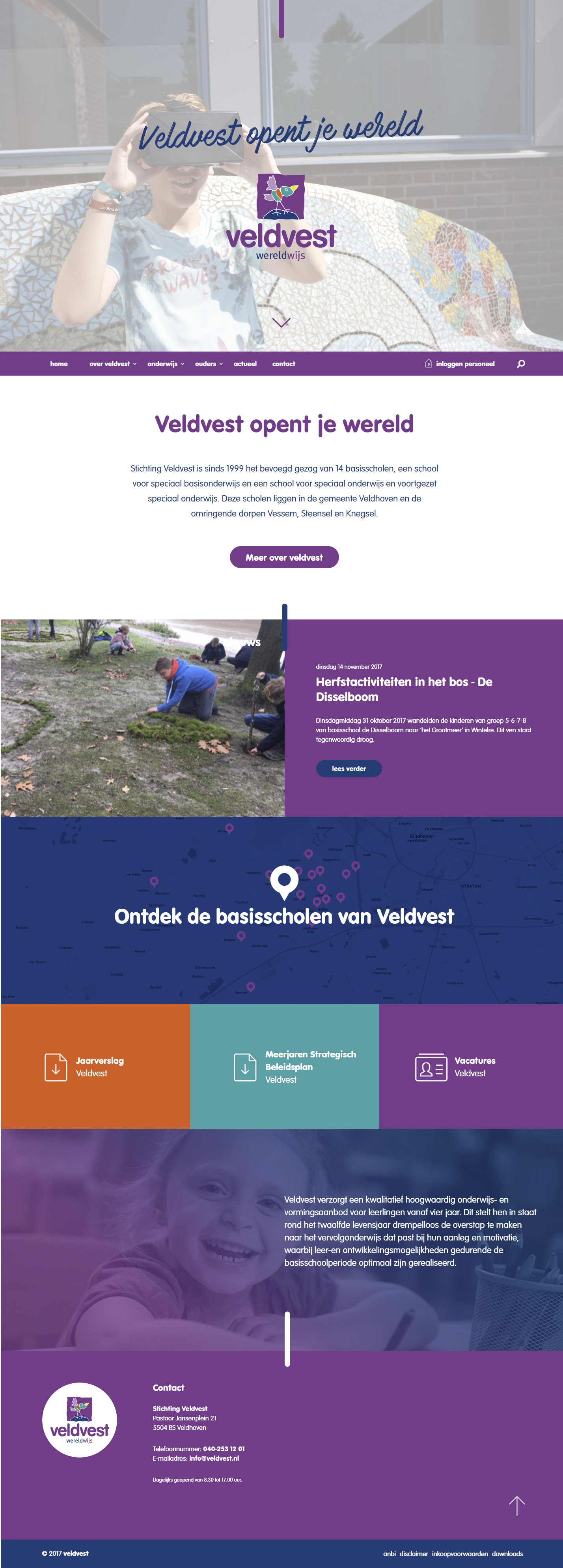 Responsive maatwerk website Veldvest | Dualler